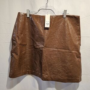 Mi Ami Shimmering‎ Brown Skirt Size L